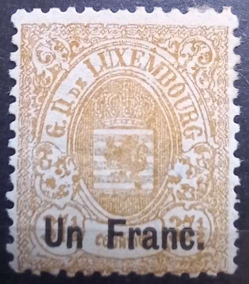 1875 Luxembourg 1 Franc MH