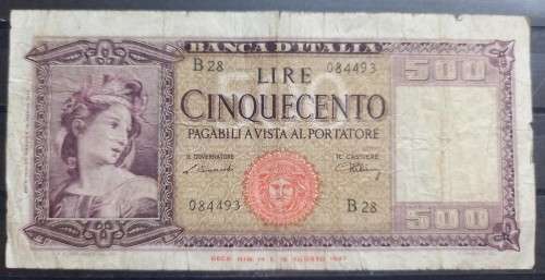 1947 Italy 500 Lire