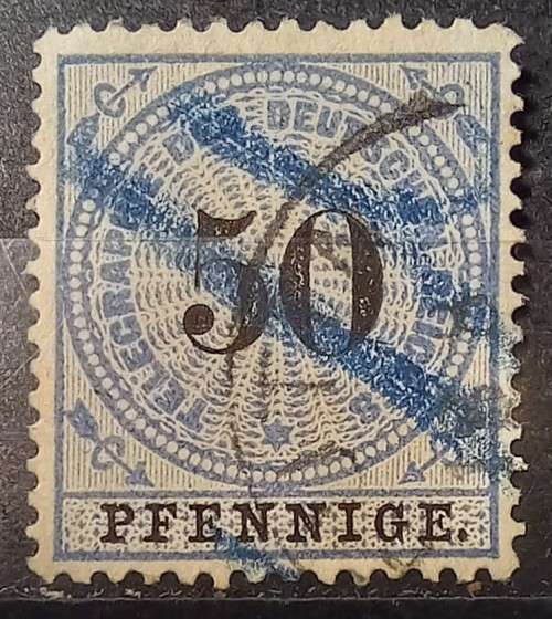 1875 Germany Telegraph stamp 50 Pfennig, used CV $100