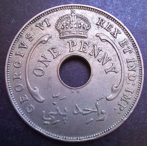 1940 British West Africa 1 Penny KN
