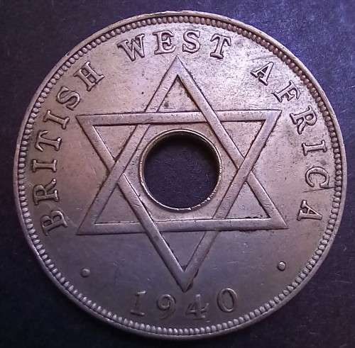1940 British West Africa 1 Penny KN