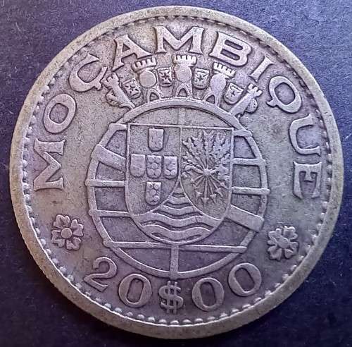 1952 Mozambique silver 2 Escudos