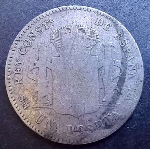 1903 Spain silver 1 Peseta, as per images