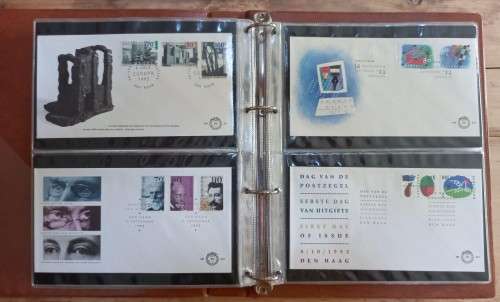 Netherlands lot of 188 FDCs near-complete 1990-1995 + some earlier, in Ideal album