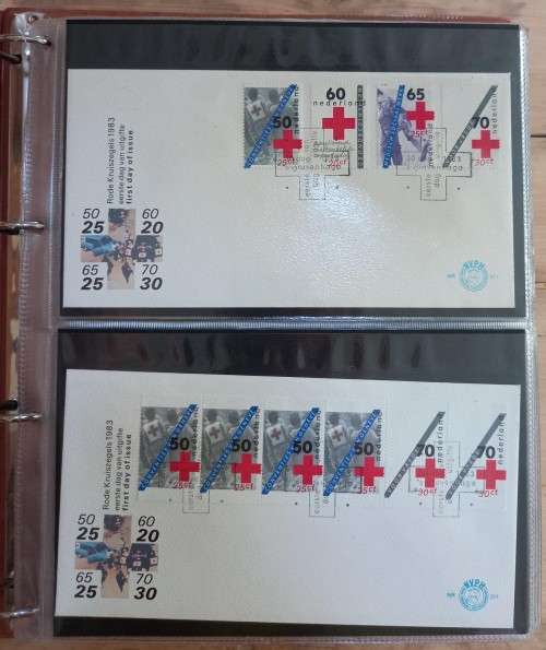 Netherlands lot of 188 FDCs near-complete 1990-1995 + some earlier, in Ideal album