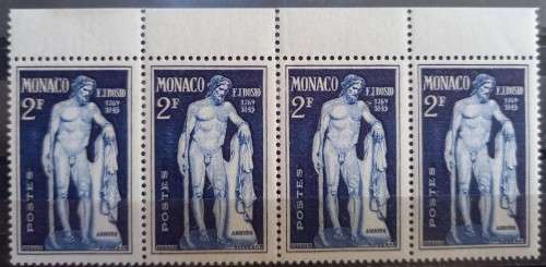 1948 Monaco three blocks of four 50c to 2Fr