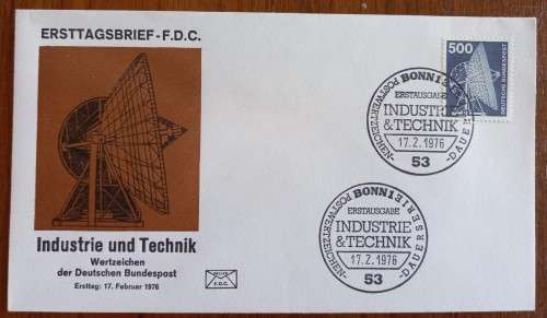 Germany 1975 and 1976 lot of 13 FDCs Industrie und Technik