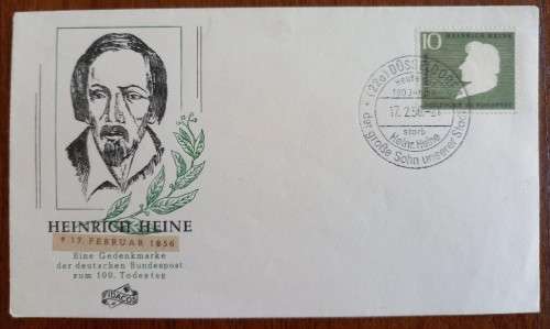 1956 Germany Heinrich Heine FDC