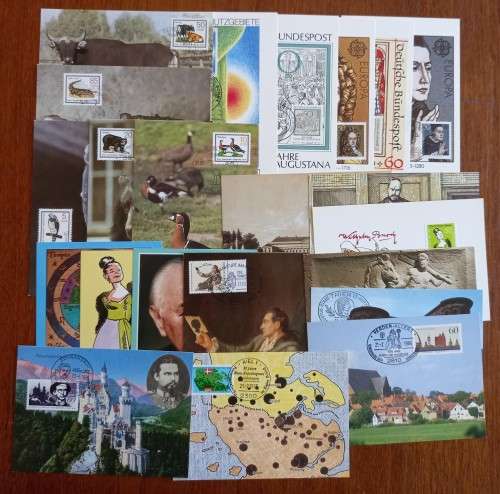 Germany lot of 22 maxi cards from the 1980s