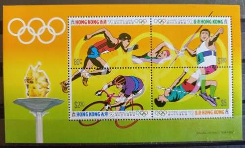 Hong Kong 1992 and 1996 3 minisheets related to the Olympic Games MNH