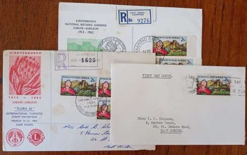 1963 RSA Kirstenbosch lot of 3 covers