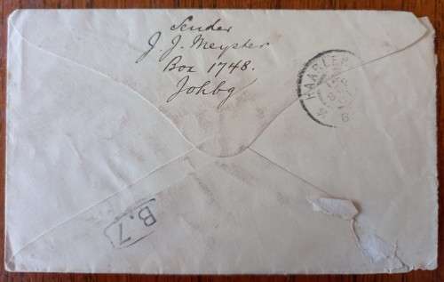 1901 ZAR Boer-war era business cover E.R.I. overprints Jburg to Holland, with press censor pass