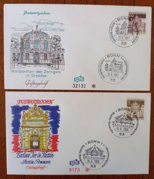 Germany Berlin 1966 and 1967 lot of 14 FDCs