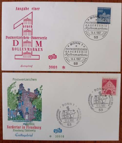 Germany Berlin 1966 and 1967 lot of 14 FDCs