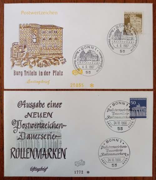 Germany Berlin 1966 and 1967 lot of 14 FDCs