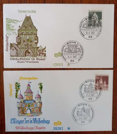 Germany Berlin 1966 and 1967 lot of 14 FDCs