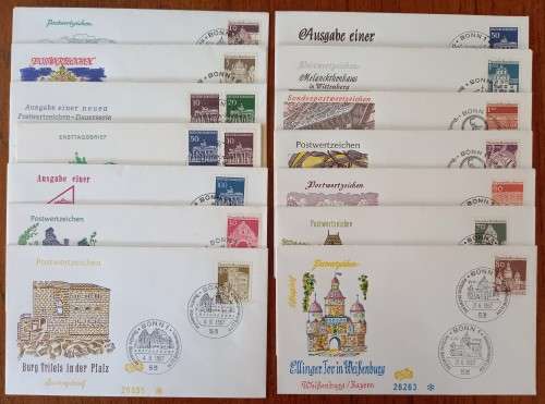 Germany Berlin 1966 and 1967 lot of 14 FDCs