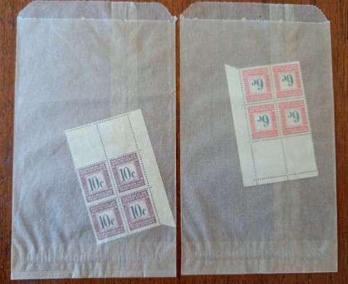 1961 RSA full set of postage dues blocks of 4 MNH - coat of arms watermark