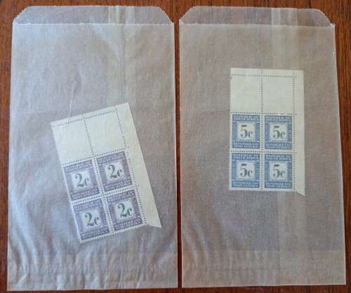 1961 RSA full set of postage dues blocks of 4 MNH - coat of arms watermark