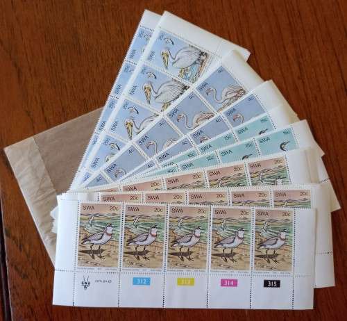 1979 SWA lot of 36 (4 x 9) control blocks water birds