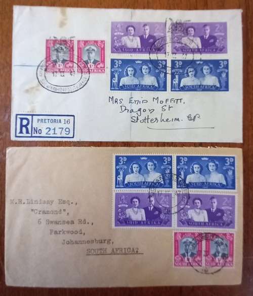 1946 SA Union lot of 16 covers Royal Visit