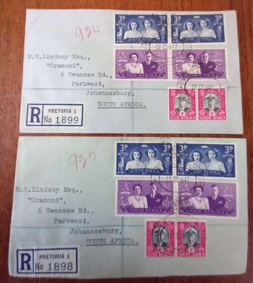 1946 SA Union lot of 16 covers Royal Visit