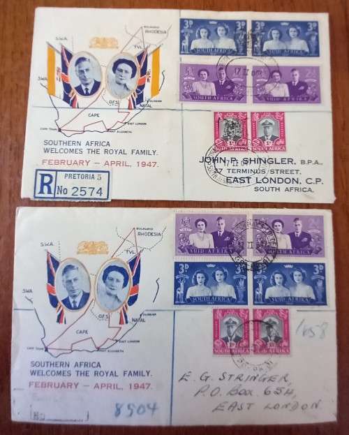 1946 SA Union lot of 16 covers Royal Visit