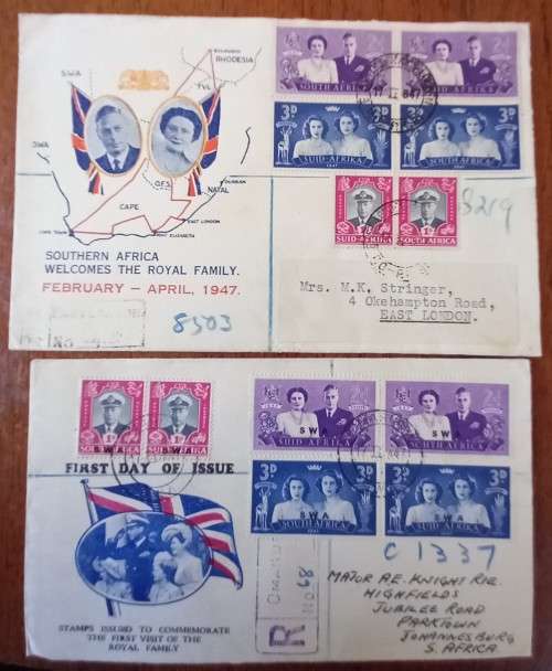 1946 SA Union lot of 16 covers Royal Visit