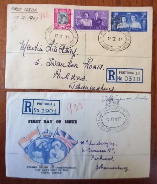 1946 SA Union lot of 16 covers Royal Visit