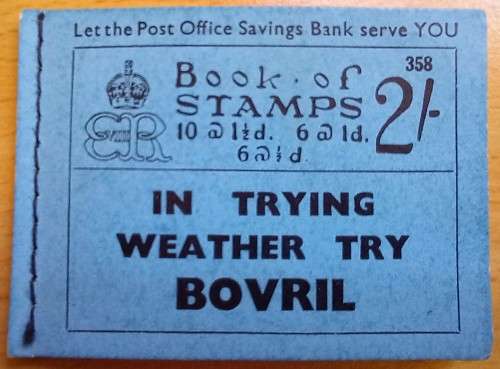 1936 Great Britain Book of Stamps Bovril, partially used