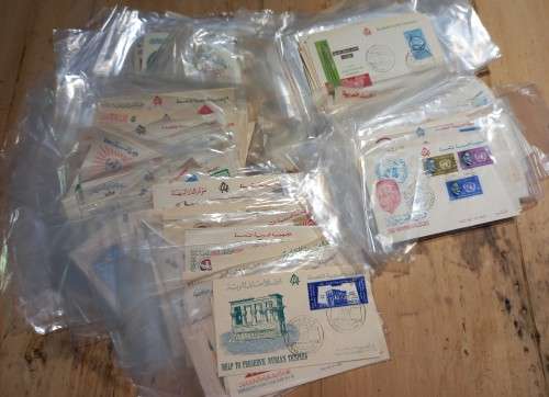 Egypt and UAR 1957 to 1968 large lot of more than 220 FDCs, with duplicates