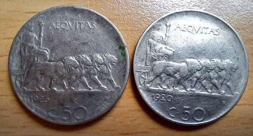 Italy 50 Centesimi 1920 & 1925