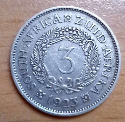 1923 SA Union silver tickey 3 Pence