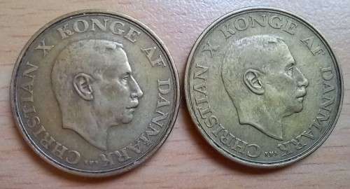 Denmark 1 Krone 1944 & 1946