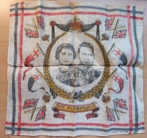 1937 British made Coronation handkerchief