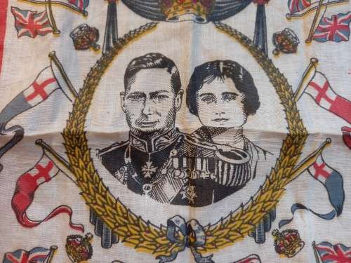 1937 British made Coronation handkerchief