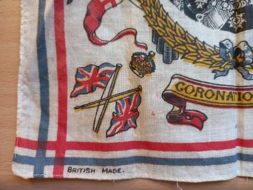 1937 British made Coronation handkerchief