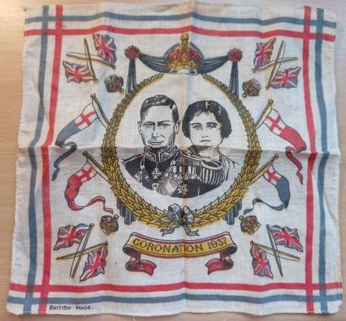 1937 British made Coronation handkerchief