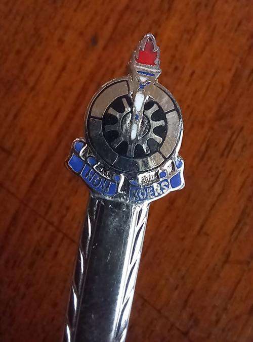 Set of 6 Hou Koers Voortrekkers EPNS cake forks in box