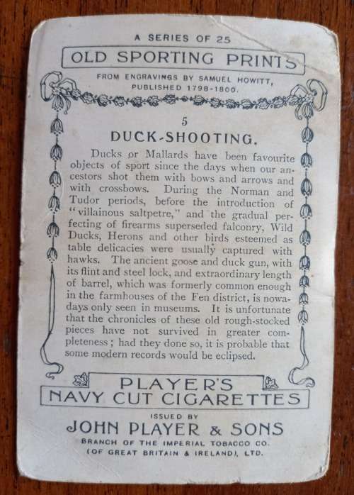 Lot of 6 early Players cigarette cards