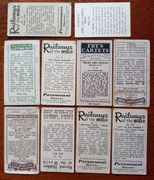 Lot of 10 early 1900s trade cards