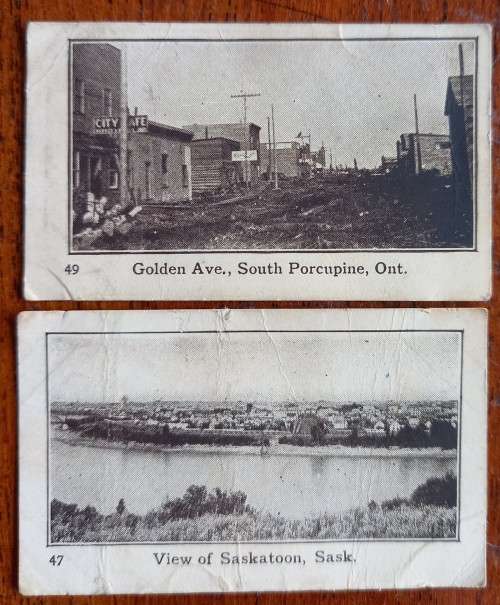 Imperial Tobacco Co of Canada 1910 Canadian views 6 cigarette cards, plain back CV R800