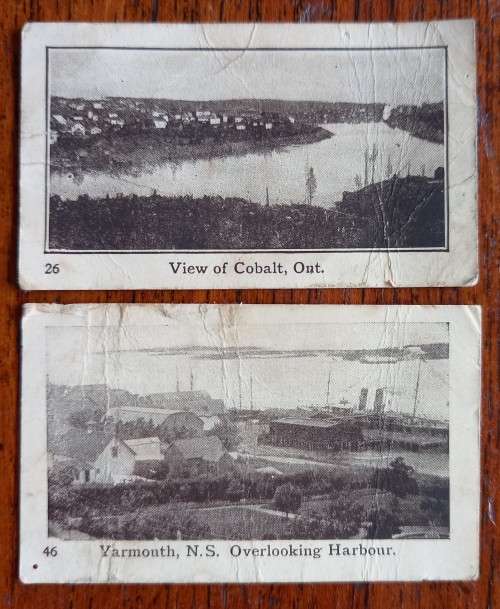 Imperial Tobacco Co of Canada 1910 Canadian views 6 cigarette cards, plain back CV R800