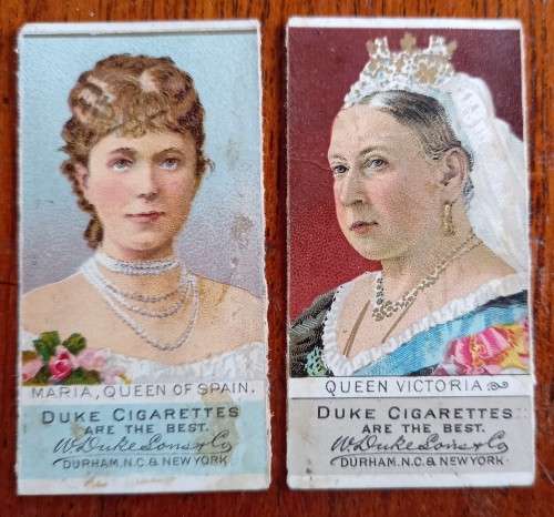 W. Duke Sons & Co. cigarette cards (x2) Rulers, Coat of Arms & Flag, CV R500