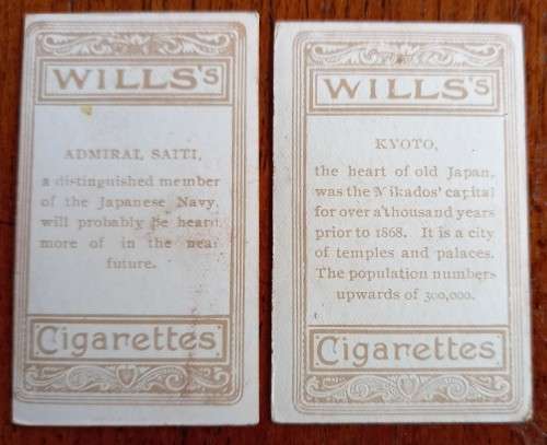 Wills cigarette cards 1905 2 Russo-Japanese series red, CV R450