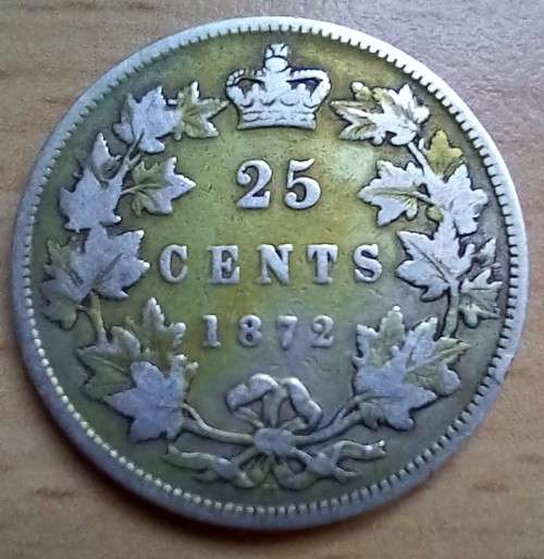 1872 Canada silver 25 Cents - very rare