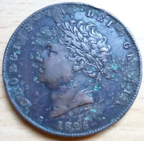 1826 Great Britain Half Penny