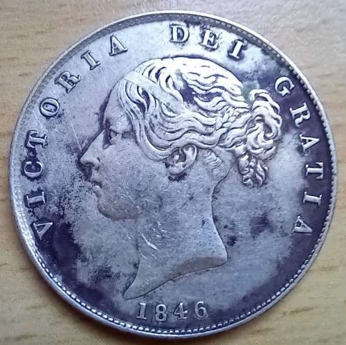 1846 Great Britain Half Crown