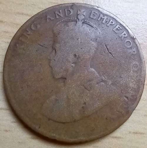 1920 Mauritius 5 Cents filler