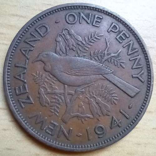 1941 New Zealand Penny, rare